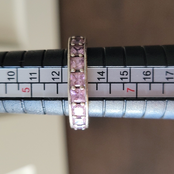 2 Eternity rings, purple and pink - Picture 7 of 7